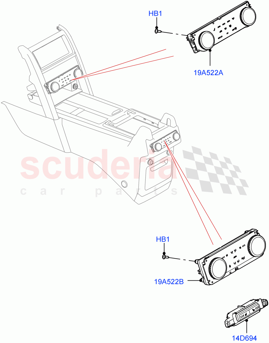 Heater & Air Conditioning Controls(Nitra Plant Build)((V)FROMM2000001) of Land Rover Land Rover Discovery 5 (2017+) [3.0 I6 Turbo Diesel AJ20D6]