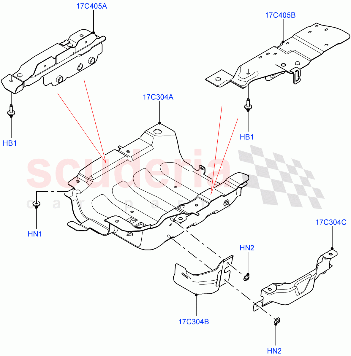 Hybrid Electrical Modules(Inverter Cradle)(2.0L AJ200P Hi PHEV,8HP Gen3 Hybrid Trans)((V)FROMJA000001) of Land Rover Land Rover Range Rover Sport (2014+) [2.0 Turbo Petrol GTDI]