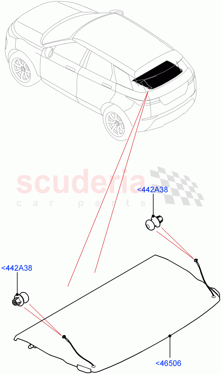 Load Compartment Trim(Package Tray)(Changsu (China)) of Land Rover Land Rover Range Rover Evoque (2019+) [1.5 I3 Turbo Petrol AJ20P3]