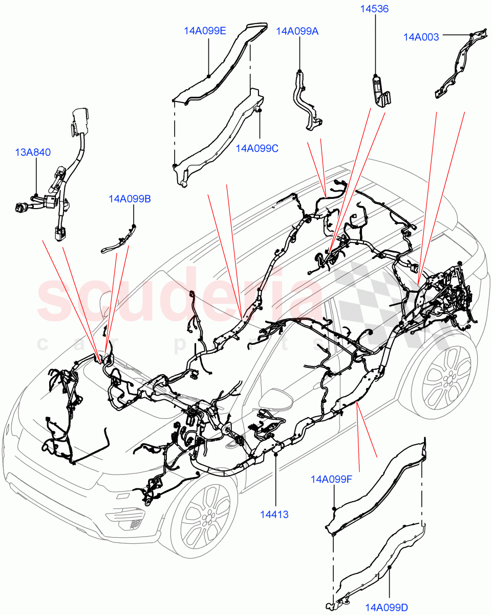 Electrical Wiring - Engine And Dash(Mega Harness)(Changsu (China))((V)FROMKG446857) of Land Rover Land Rover Discovery Sport (2015+) [2.2 Single Turbo Diesel]