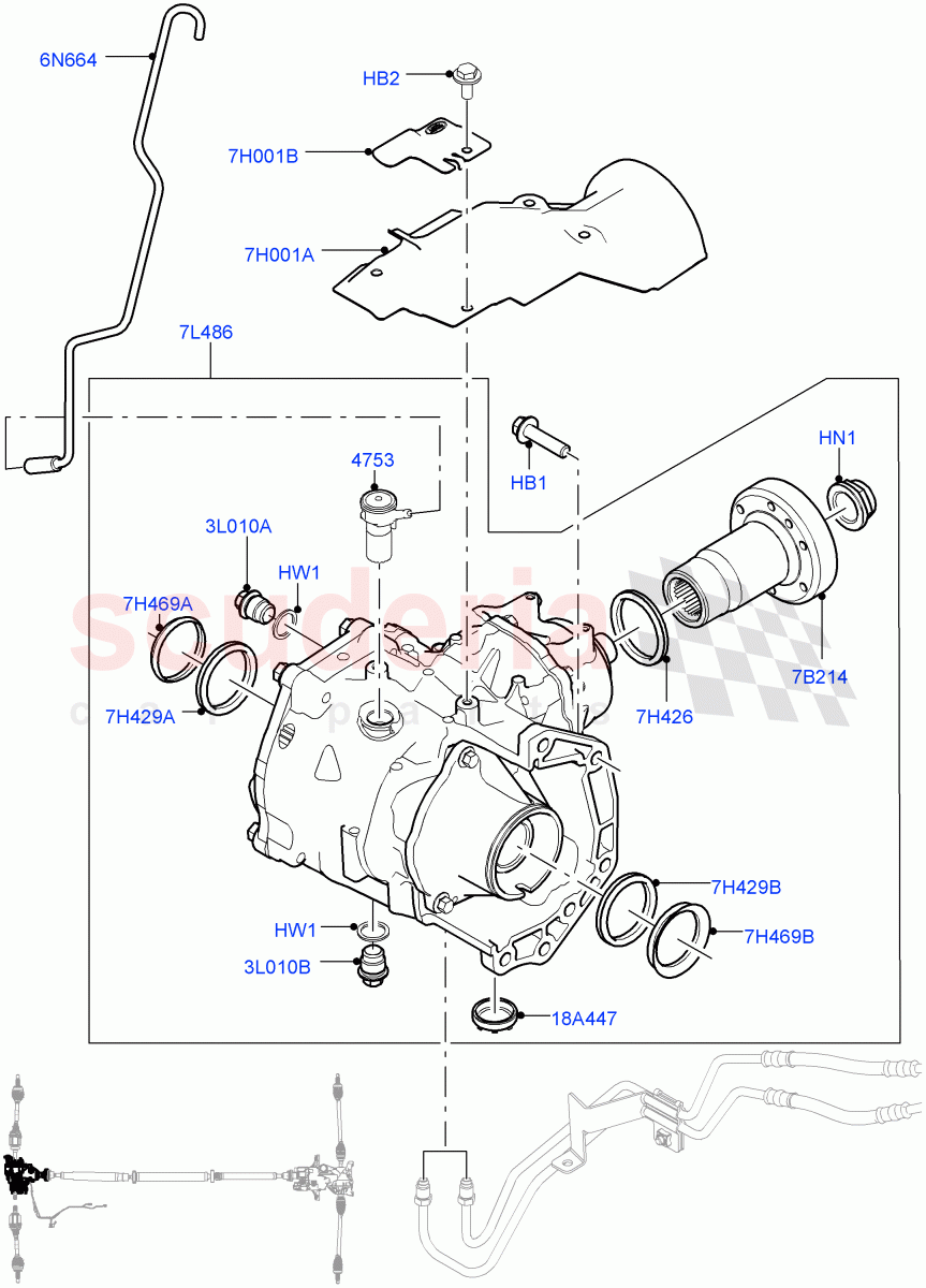 Front Axle Case (Halewood (UK), Dynamic Driveline) ((V) FROMEH000001) of Land Rover Land Rover Range Rover Evoque (2012-2018) [2.2 Single Turbo Diesel]