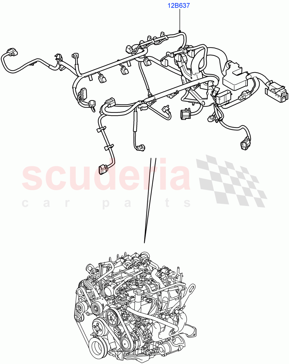 Electrical Wiring - Engine And Dash(Engine)(Cologne V6 4.0 EFI (SOHC))((V)FROMAA000001) of Land Rover Land Rover Discovery 4 (2010-2016) [2.7 Diesel V6]