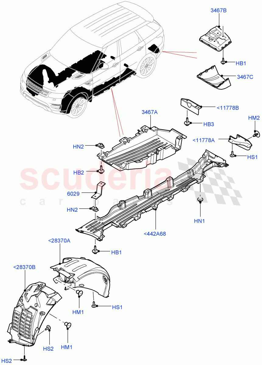 Front Panels, Aprons & Side Members (Apron) of Land Rover Land Rover Range Rover Sport (2014+) [4.4 DOHC Diesel V8 DITC]