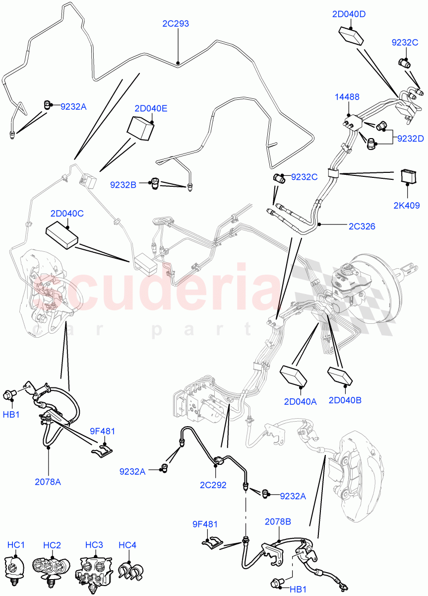 Front Brake Pipes of Land Rover Land Rover Range Rover (2012-2021) [5.0 OHC SGDI SC V8 Petrol]