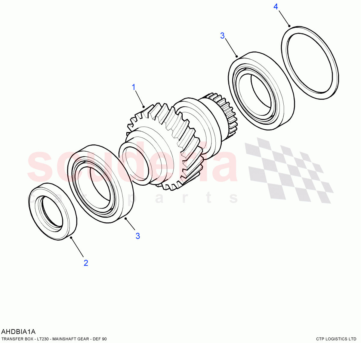 Mainshaft Gear((V)FROM7A000001) of Land Rover Land Rover Defender (2007-2016)