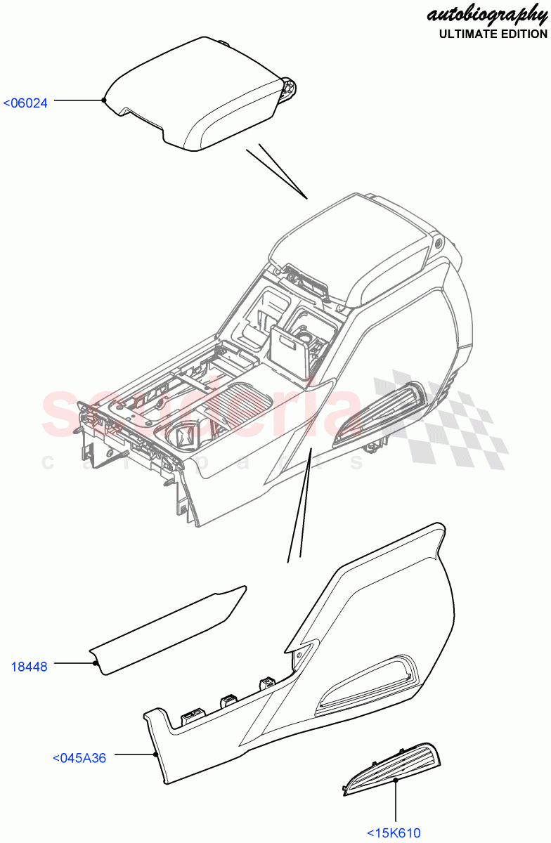 Console - Floor(Front)(Autobiography Ultimate Edition)((V)FROMBA344356) of Land Rover Land Rover Range Rover (2010-2012) [3.6 V8 32V DOHC EFI Diesel]