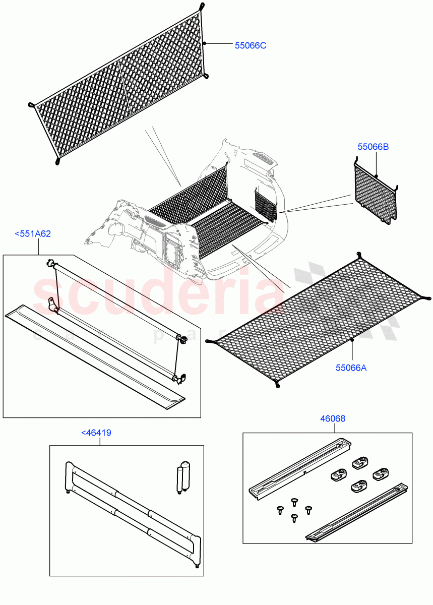 Load Retention Systems(Accessory)(Halewood (UK),Itatiaia (Brazil)) of Land Rover Land Rover Discovery Sport (2015+) [2.0 Turbo Diesel AJ21D4]