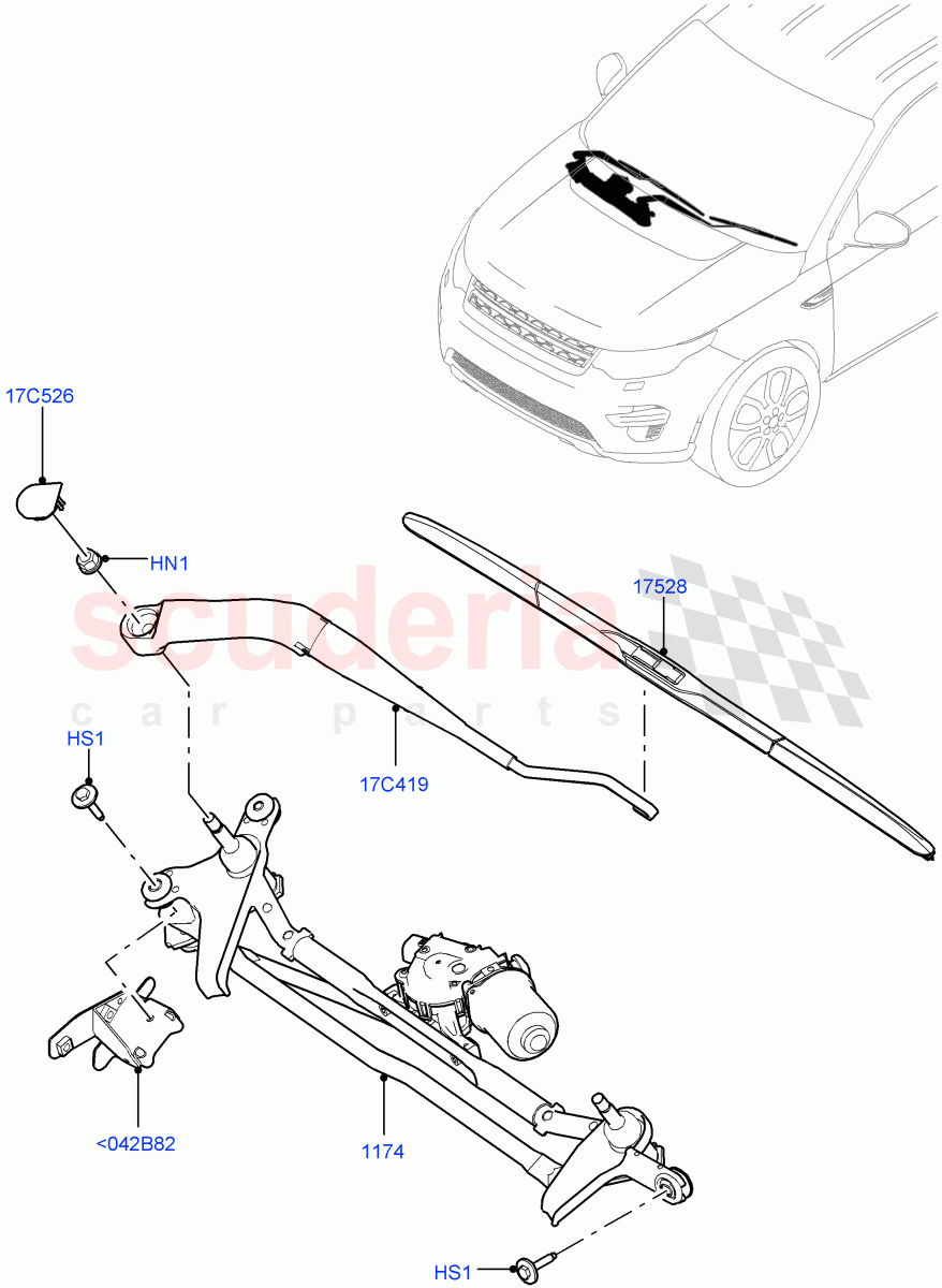 Windscreen Wiper(Halewood (UK)) of Land Rover Land Rover Discovery Sport (2015+) [2.0 Turbo Petrol GTDI]