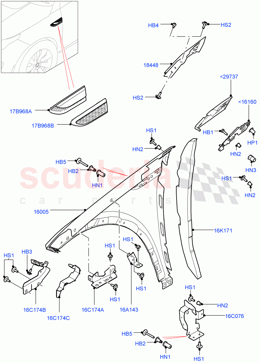 Dash Panel And Front Fenders(Halewood (UK)) of Land Rover Land Rover Discovery Sport (2015+) [2.2 Single Turbo Diesel]