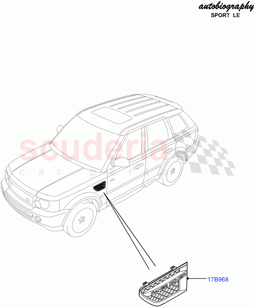 Dash Panel And Front Fenders(Autobiography Sport LE)((V)FROMCA000001) of Land Rover Land Rover Range Rover Sport (2010-2013) [3.6 V8 32V DOHC EFI Diesel]