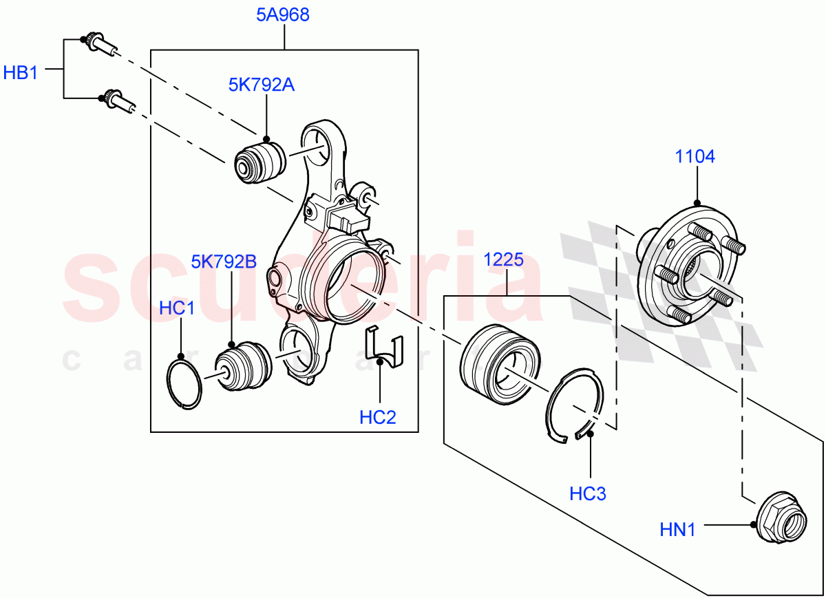 Rear Knuckle And Suspension Arms (Rear Knuckle And Hub) ((V) FROMAA000001) of Land Rover Land Rover Discovery 4 (2010-2016) [2.7 Diesel V6]