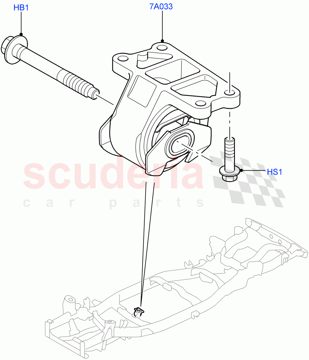 Transmission Mounting((V)FROMAA000001) of Land Rover Land Rover Range Rover Sport (2010-2013) [5.0 OHC SGDI NA V8 Petrol]