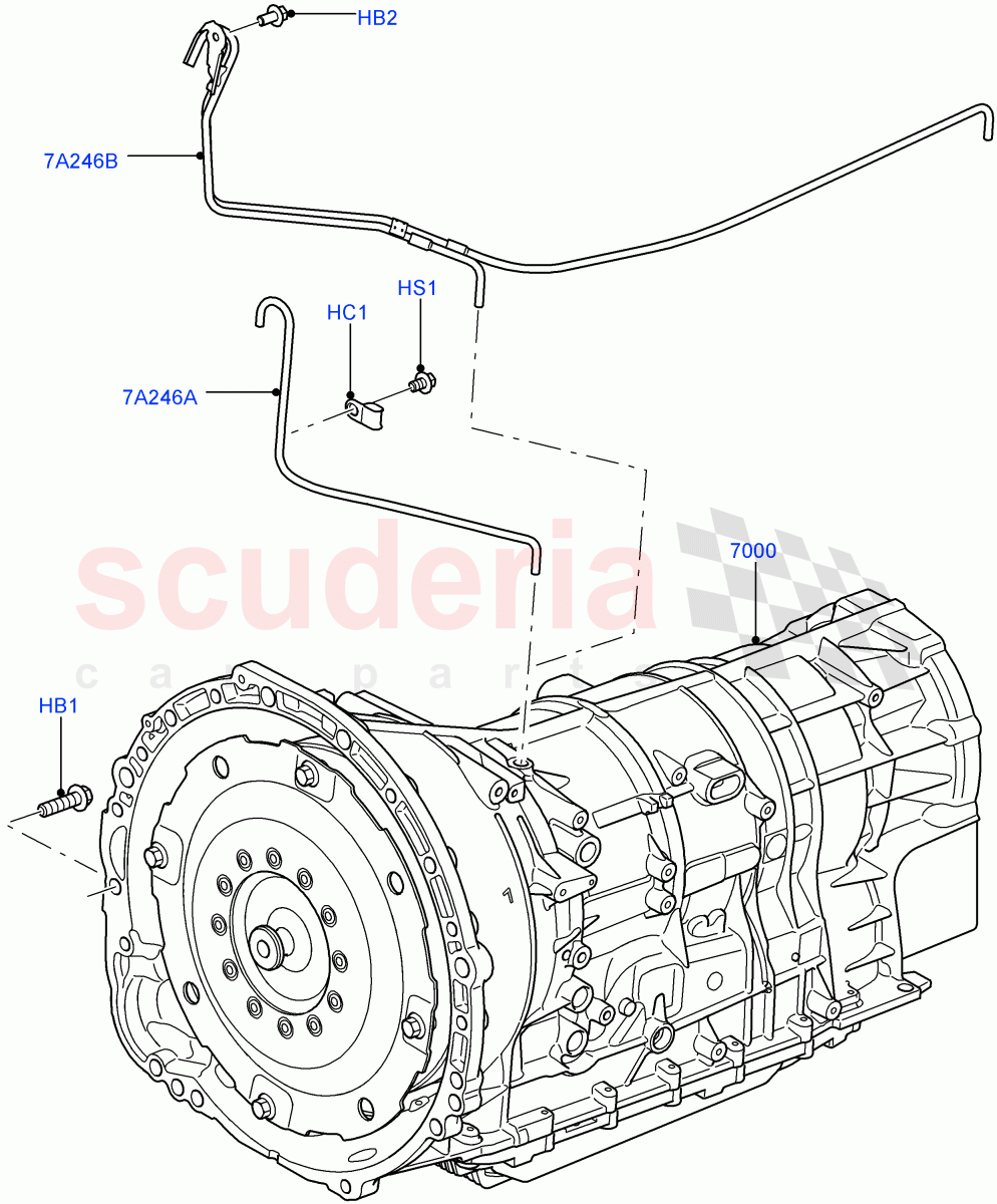 Auto Trans Assy & Speedometer Drive(3.0 V6 Diesel,6 Speed Auto Transmission ZF 6HP28,5.0L OHC SGDI SC V8 Petrol - AJ133,5.0L OHC SGDI NA V8 Petrol - AJ133)((V)FROMAA000001) of Land Rover Land Rover Range Rover Sport (2010-2013) [3.0 Diesel 24V DOHC TC]