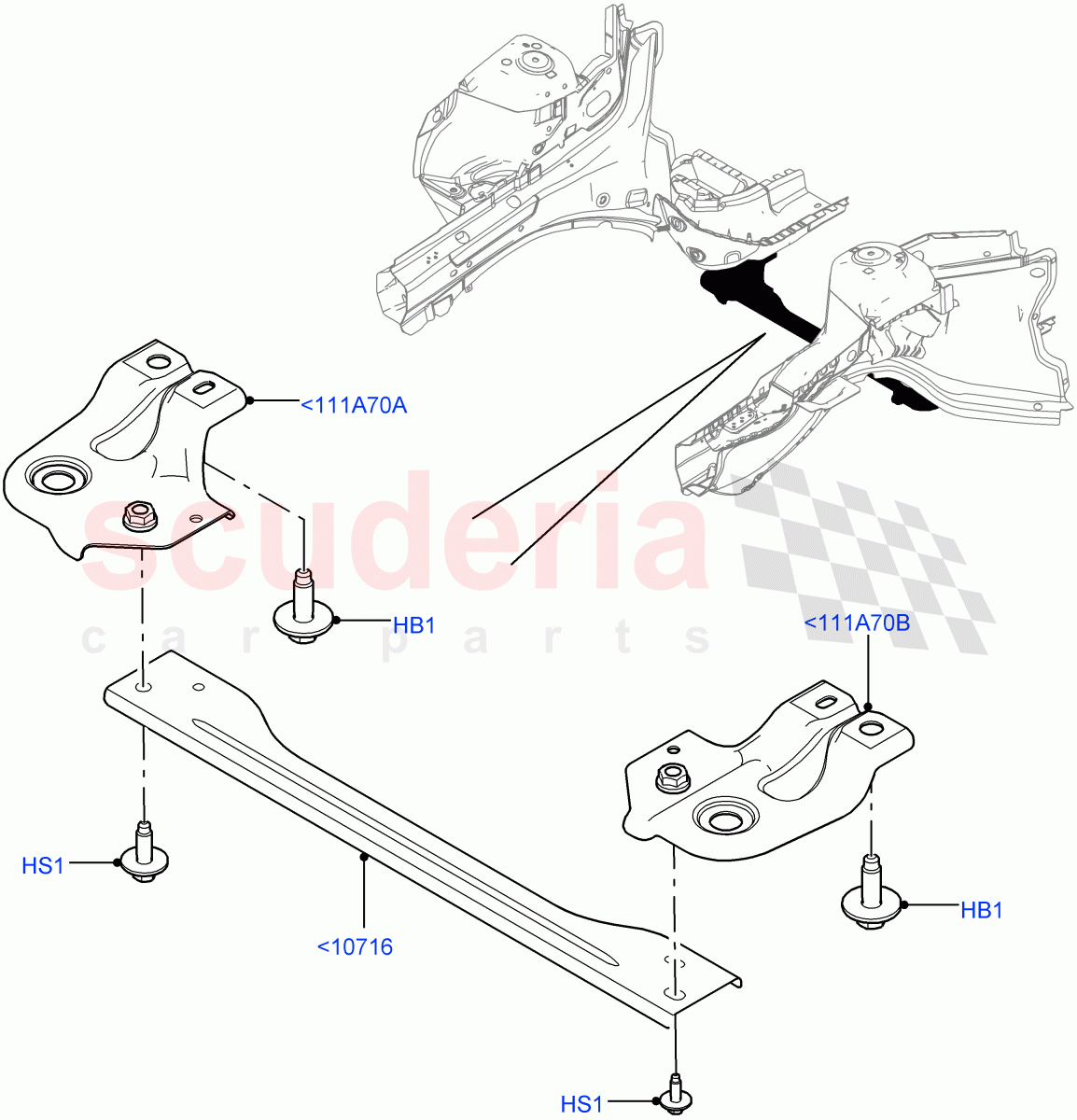 Front Panels, Aprons & Side Members(Crossmember)(Halewood (UK)) of Land Rover Land Rover Discovery Sport (2015+) [2.2 Single Turbo Diesel]