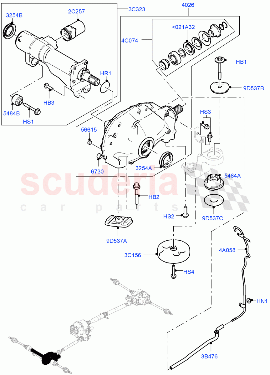 Front Axle Case(3.0L AJ20D6 Diesel High)((V)FROMM2000001) of Land Rover Land Rover Defender (2020+) [2.0 Turbo Diesel]