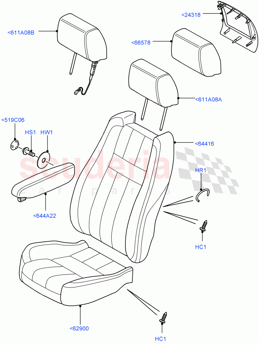 Front Seat Covers(Extended Windsor,Windsor (M-L))((V)FROMAA000001) of Land Rover Land Rover Range Rover Sport (2010-2013) [3.6 V8 32V DOHC EFI Diesel]