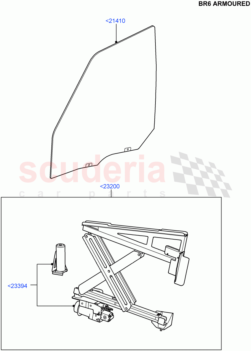 Front Door Glass & Window Controls(With B6 Level Armouring)((V)FROMAA000001) of Land Rover Land Rover Discovery 4 (2010-2016) [5.0 OHC SGDI NA V8 Petrol]