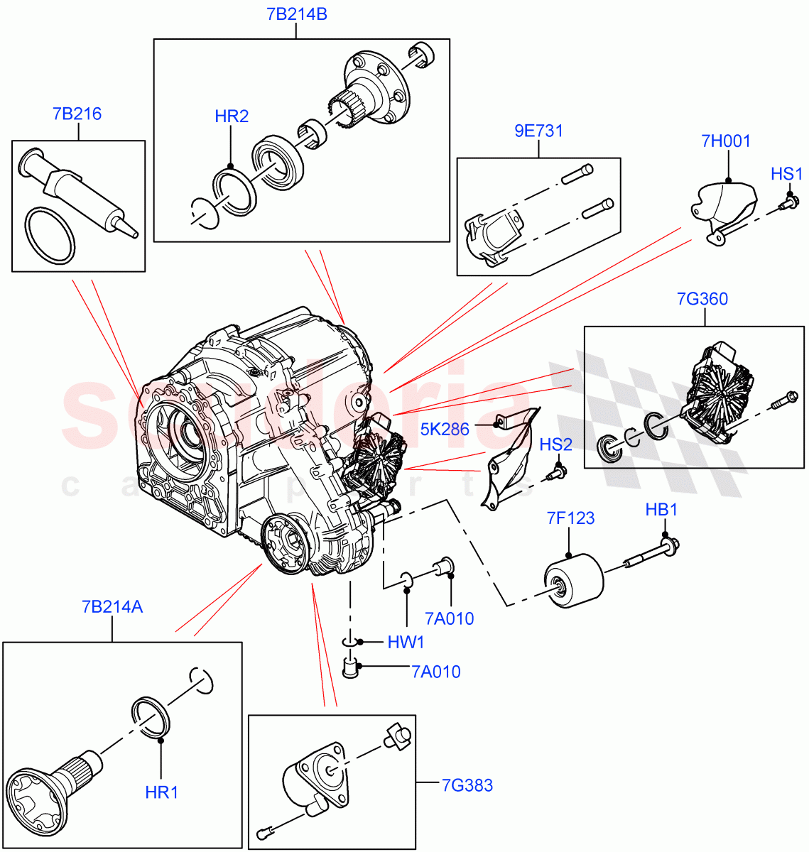 Transfer Drive Components(Nitra Plant Build)(2.0L AJ200P Hi PHEV,With 2 Spd Trans Case With Ctl Trac,2.0L I4 DSL HIGH DOHC AJ200,3.0L AJ20P6 Petrol High,2.0L I4 High DOHC AJ200 Petrol,5.0 Petrol AJ133 DOHC CDA) of Land Rover Land Rover Defender (2020+) [2.0 Turbo Diesel]