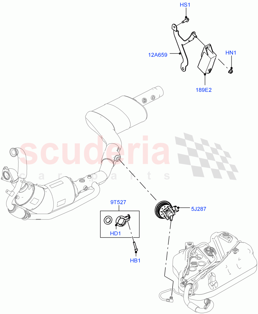 Exhaust Fluid Injection System (Injector and Control Unit) (3.0 V6 Diesel, With Diesel Exh Fluid Emission Tank) ((V) FROMGA000001) of Land Rover Land Rover Range Rover Sport (2014+) [3.0 Diesel 24V DOHC TC]