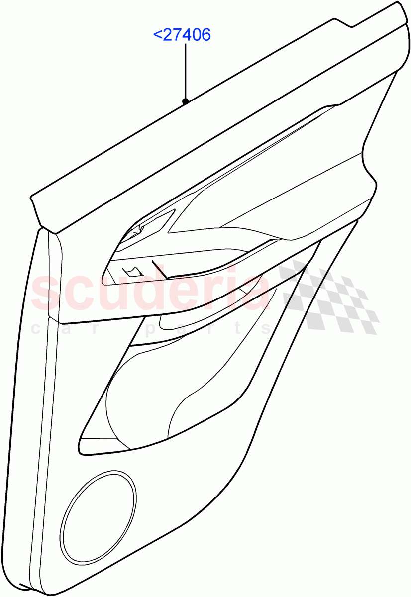 Rear Door Trim Panels(Itatiaia (Brazil)) of Land Rover Land Rover Range Rover Evoque (2019+) [1.5 I3 Turbo Petrol AJ20P3]