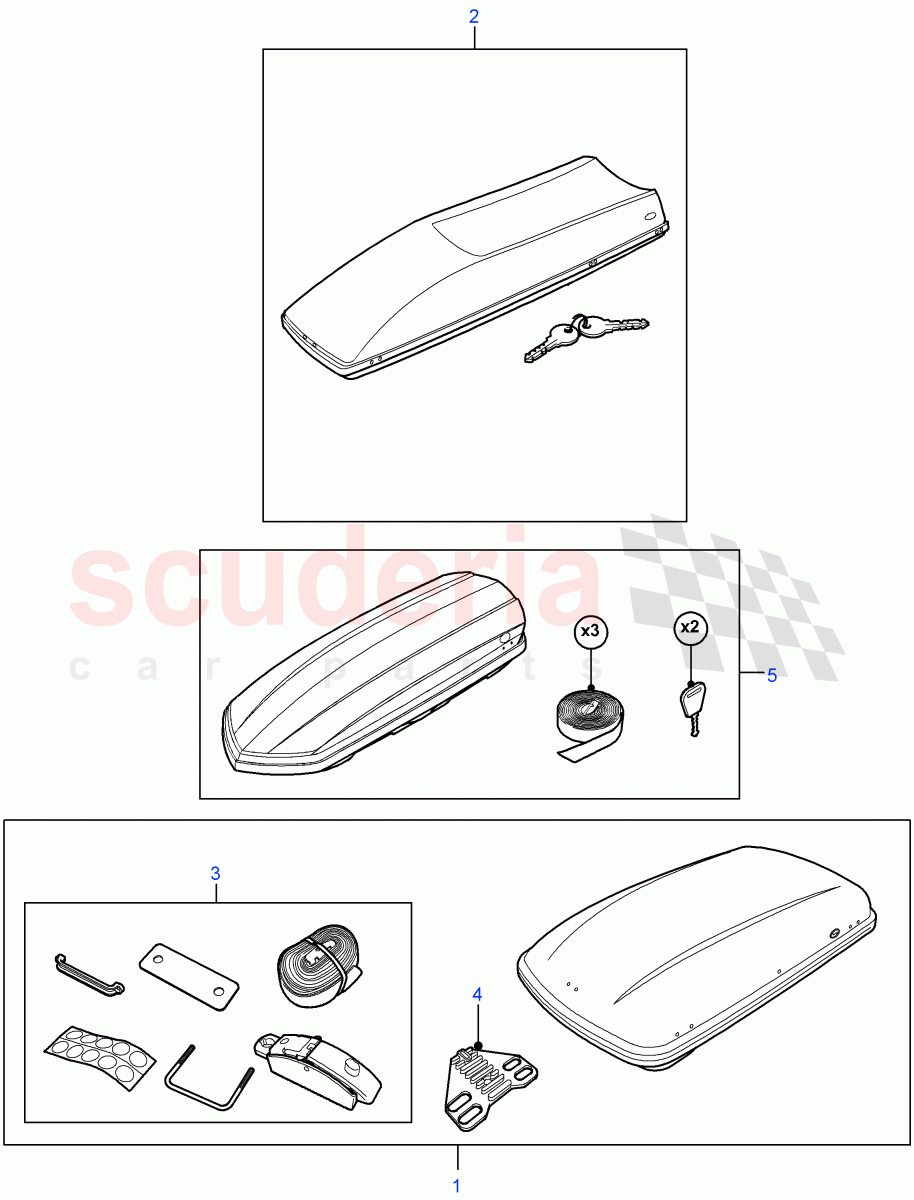 External Carrying Equipment-Top((V)FROM7A000001) of Land Rover Land Rover Defender (2007-2016)