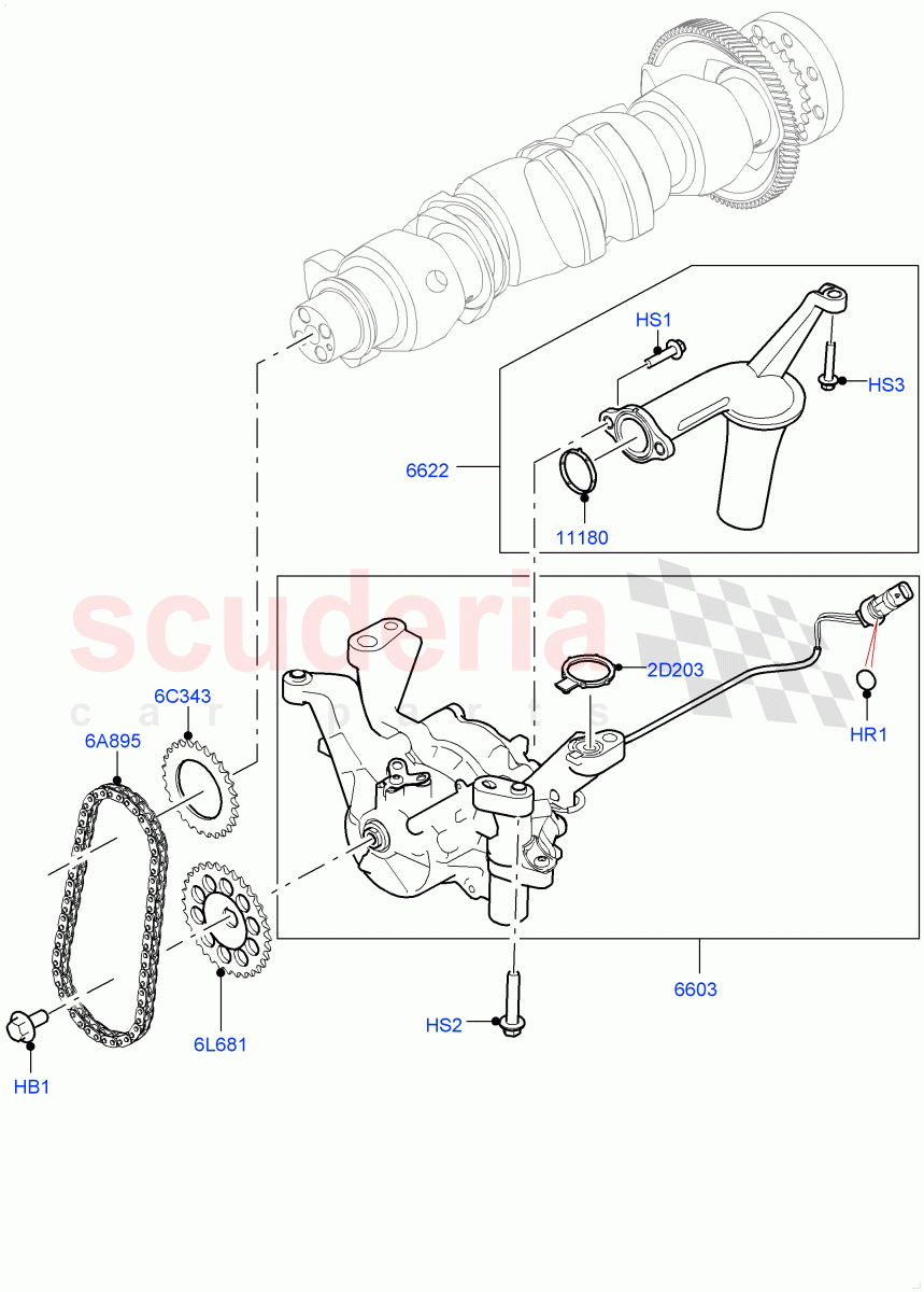 Oil Pump(Nitra Plant Build)(2.0L I4 DSL HIGH DOHC AJ200)((V)FROMK2000001) of Land Rover Land Rover Defender (2020+) [2.0 Turbo Diesel]