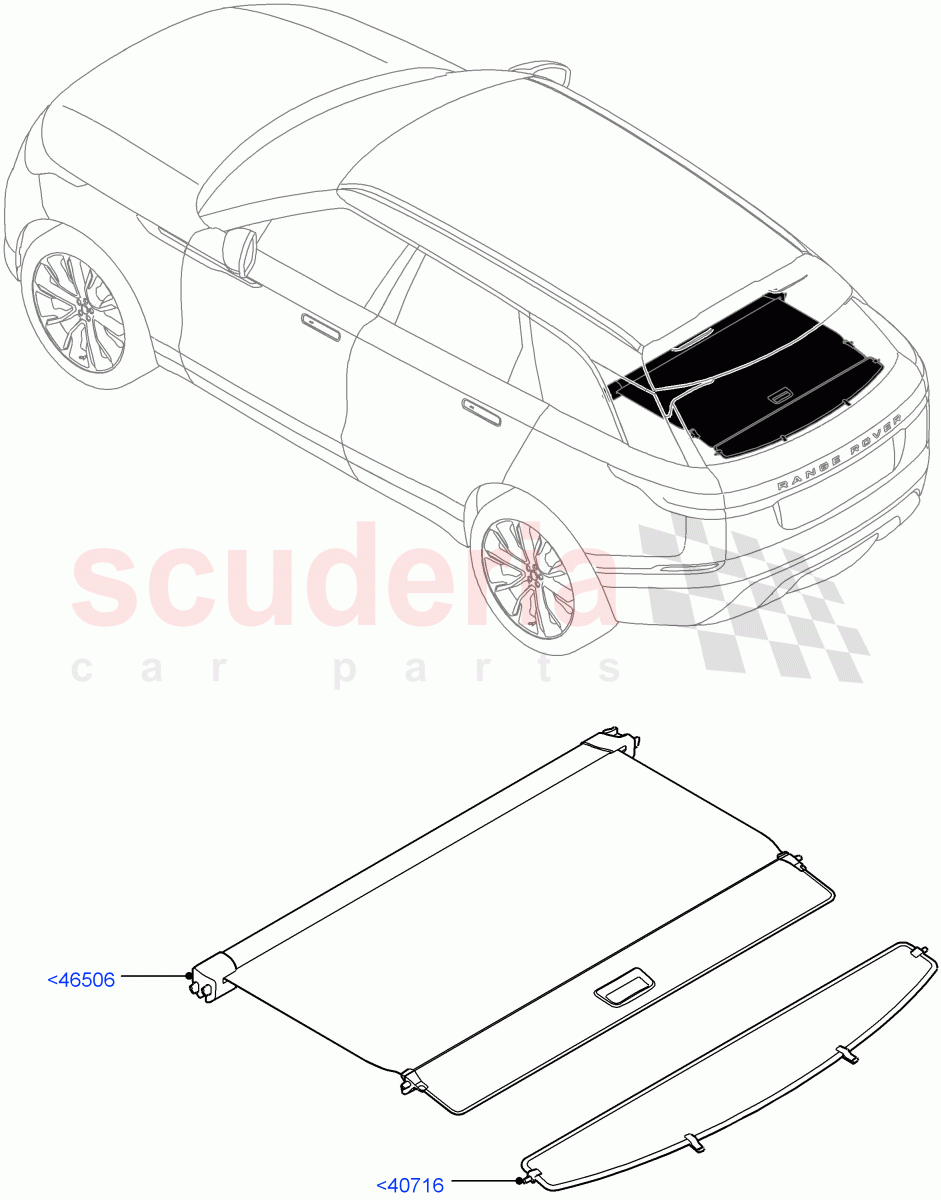 Load Compartment Trim(Package Tray, Upper)(With Load Area Cover) of Land Rover Land Rover Range Rover Velar (2017+) [2.0 Turbo Diesel AJ21D4]