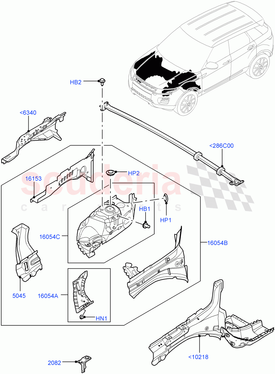 Front Panels, Aprons & Side Members(Aprons And Side Members)(Itatiaia (Brazil))((V)FROMGT000001) of Land Rover Land Rover Range Rover Evoque (2012-2018) [2.0 Turbo Petrol AJ200P]