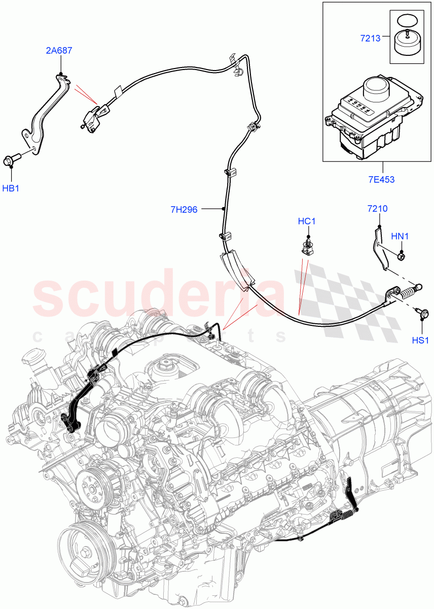 Gear Change-Automatic Transmission(4.4L DOHC DITC V8 Diesel,8 Speed Auto Trans ZF 8HP70 4WD)((V)FROMJA000001) of Land Rover Land Rover Range Rover (2012-2021) [3.0 DOHC GDI SC V6 Petrol]