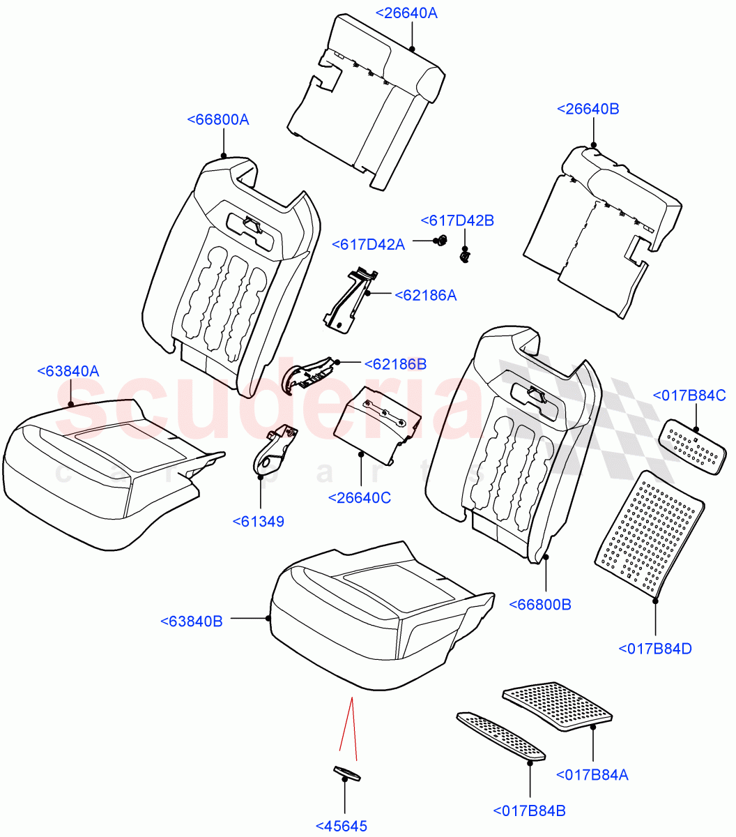 Rear Seat Pads/Valances & Heating(Pads/Valances)(40/20/40 Super Slouch Rear Seat) of Land Rover Land Rover Range Rover (2022+) [3.0 I6 Turbo Diesel AJ20D6]