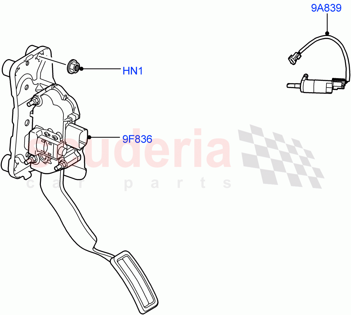 Accelerator/Injection Pump Controls(AJ Petrol 4.4 V8 EFI (220KW)) of Land Rover Land Rover Range Rover Sport (2005-2009) [4.4 AJ Petrol V8]