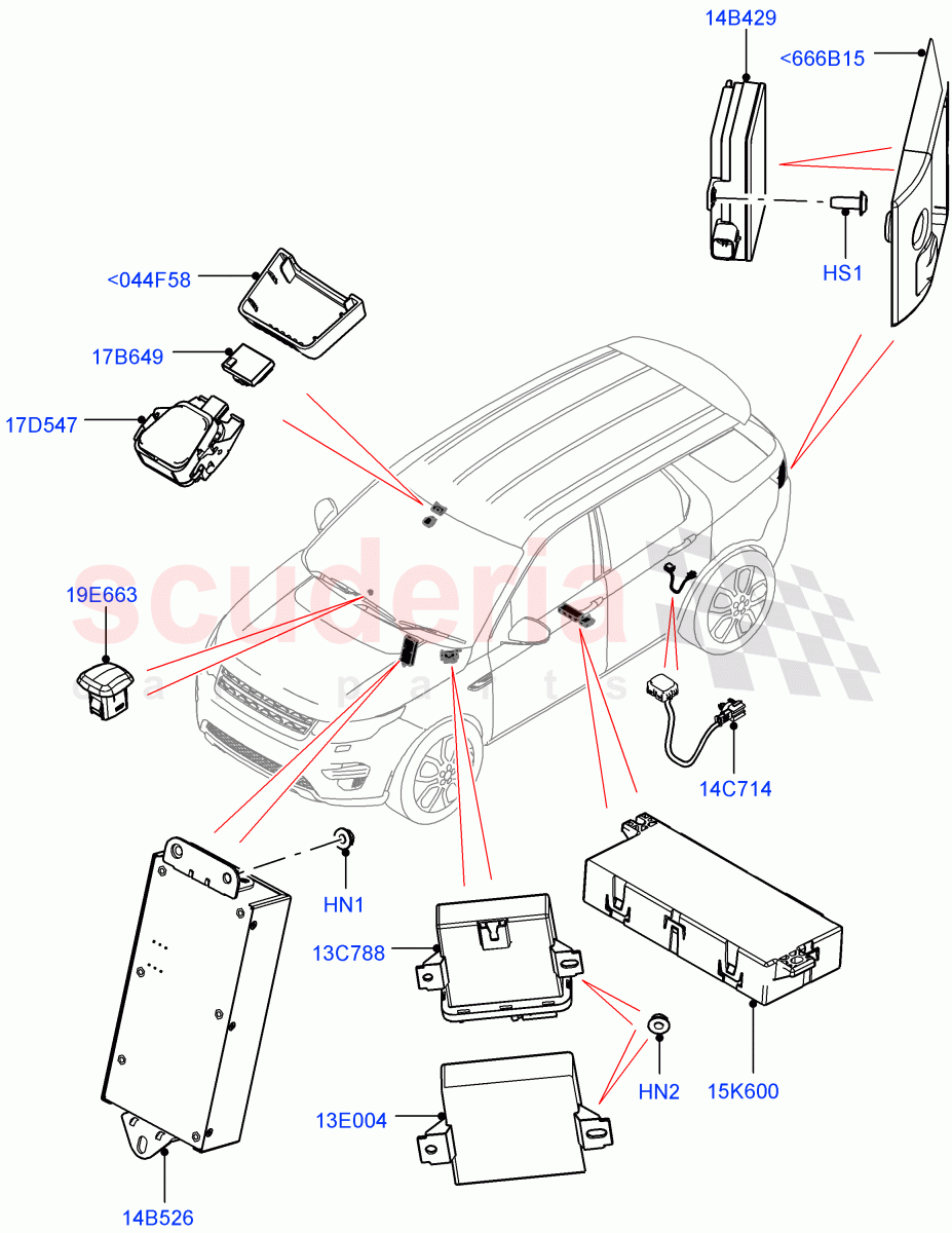 Vehicle Modules And Sensors (Itatiaia (Brazil)) ((V) FROMGT000001) of Land Rover Land Rover Discovery Sport (2015+) [2.2 Single Turbo Diesel]