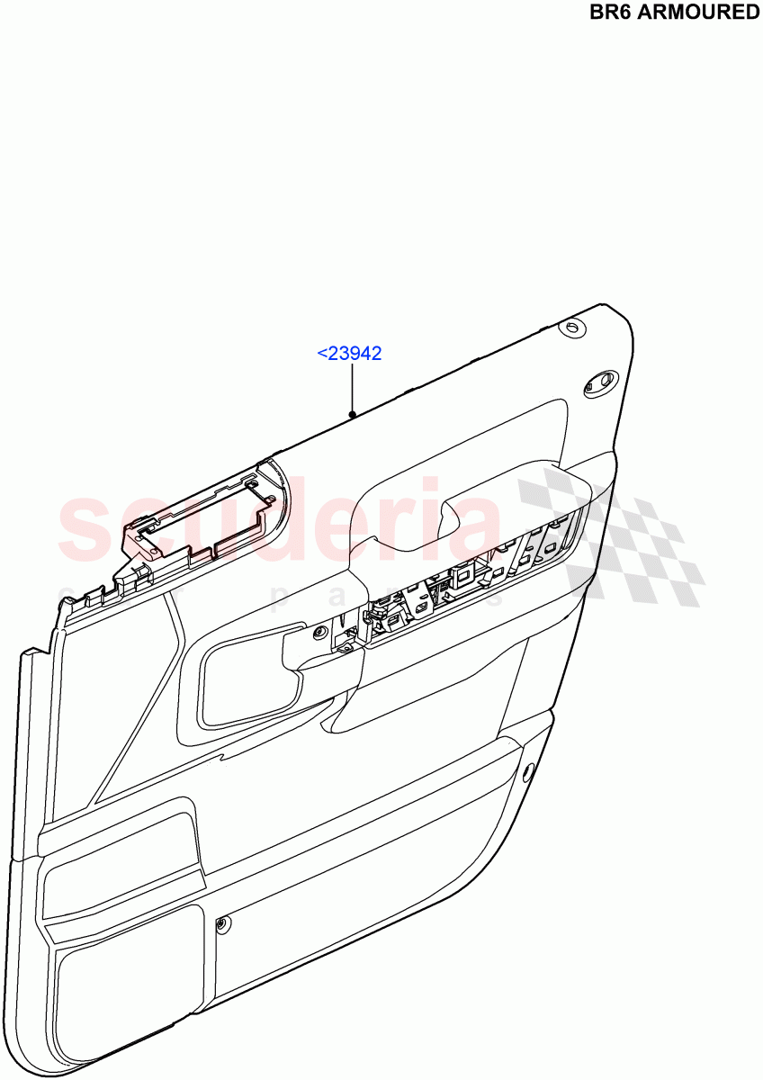 Front Door Trim Panels(With B6 Level Armouring)((V)FROMAA000001) of Land Rover Land Rover Range Rover (2010-2012) [3.6 V8 32V DOHC EFI Diesel]