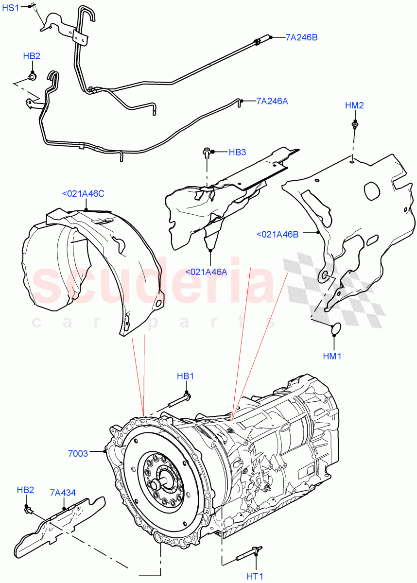 Auto Trans Assy & Speedometer Drive(Nitra Plant Build)(2.0L I4 High DOHC AJ200 Petrol,8 Speed Auto Trans ZF 8HP45)((V)FROMK2000001) of Land Rover Land Rover Defender (2020+) [3.0 I6 Turbo Petrol AJ20P6]