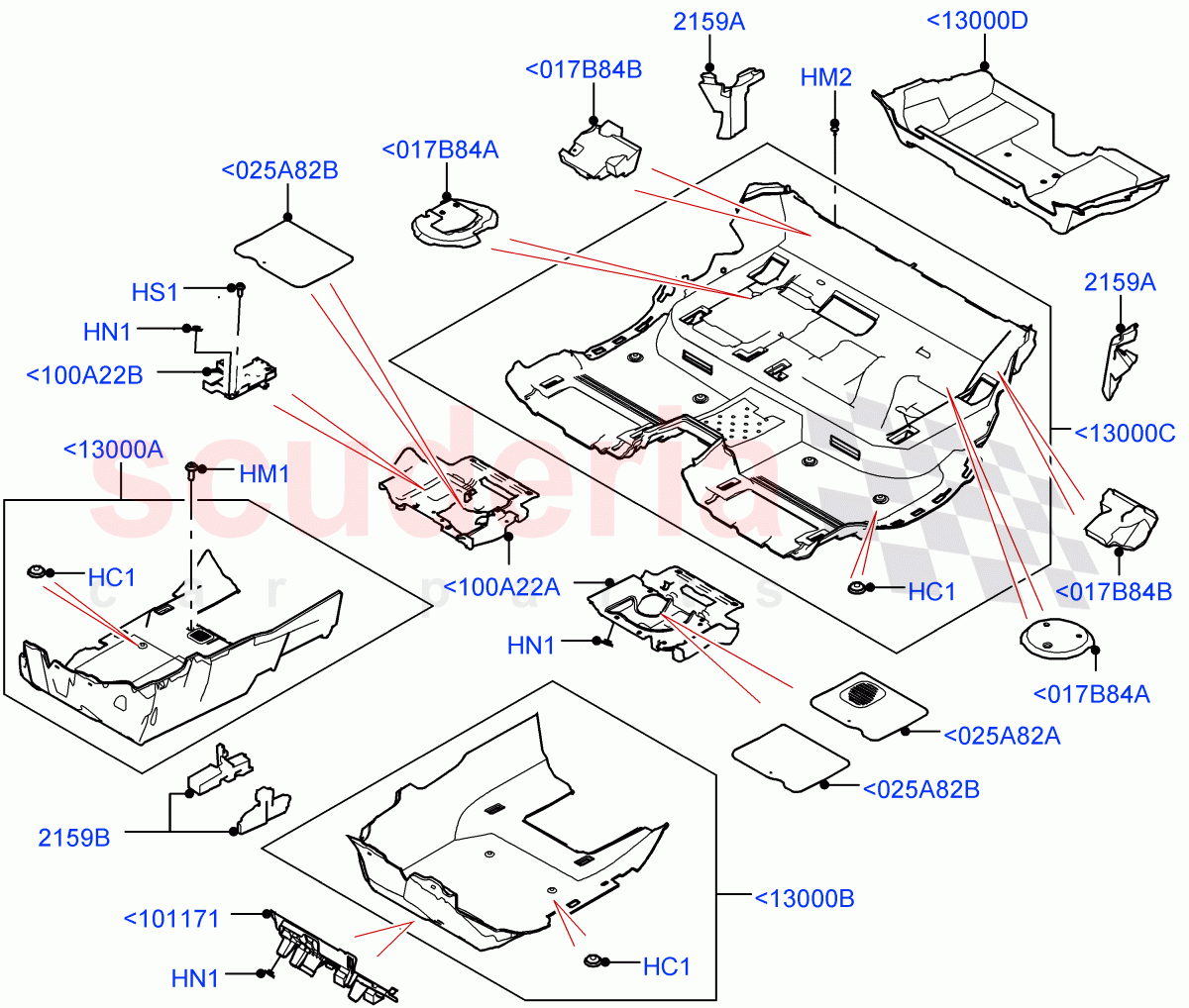 Floor Trim(Floor Carpets) of Land Rover Land Rover Range Rover (2022+) [4.4 V8 Turbo Petrol NC10]