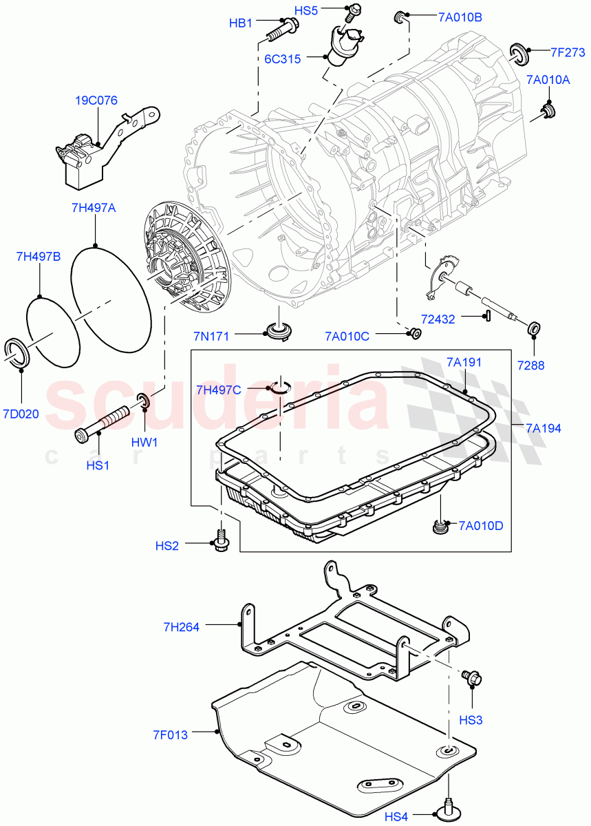 Transmission External Components(6 Speed Auto ZF 6HP26 Steptronic)((V)TO9A999999) of Land Rover Land Rover Range Rover Sport (2005-2009) [4.2 Petrol V8 Supercharged]