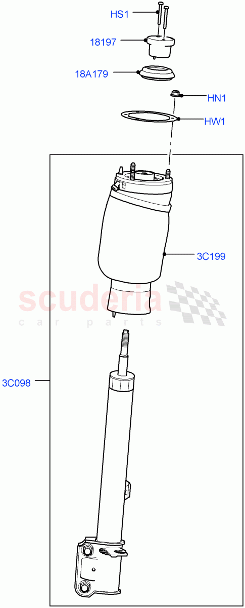 Front Suspension Struts And Springs (Less Armoured, With Continuous Variable Damping) ((V) FROMAA000001) of Land Rover Land Rover Range Rover (2010-2012) [5.0 OHC SGDI SC V8 Petrol]