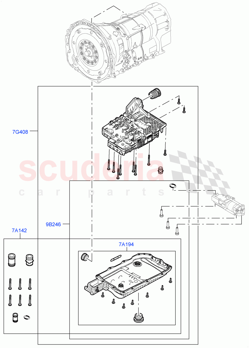 Valve Body - Main Control & Servo's(Transmission Control Valve)(8HP Gen3 Hybrid Trans)((V)FROMJA000001) of Land Rover Land Rover Range Rover Velar (2017+) [2.0 Turbo Diesel]