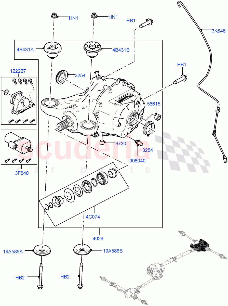 Rear Axle(Torque Vectoring By Braking (TVBB))((V)FROMM2000001) of Land Rover Land Rover Defender (2020+) [2.0 Turbo Diesel]