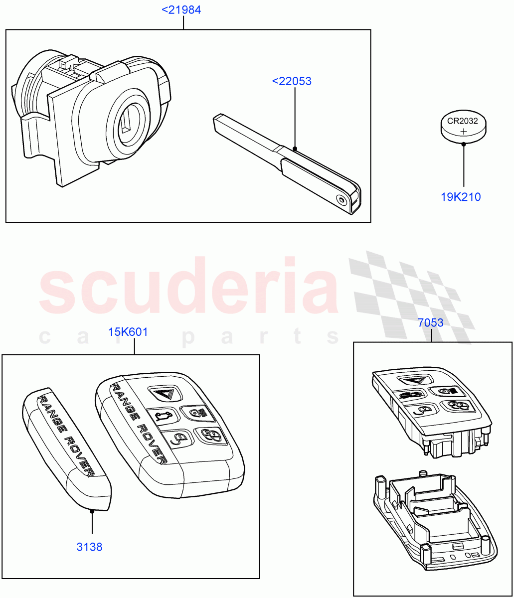 Vehicle Lock Sets And Repair Kits (Itatiaia (Brazil)) ((V) FROMGT000001) of Land Rover Land Rover Range Rover Evoque (2012-2018) [2.0 Turbo Petrol AJ200P]