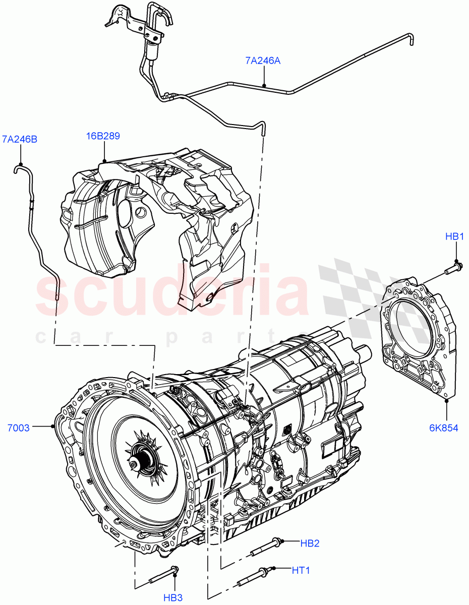 Auto Trans Assy & Speedometer Drive(8HP Gen3 Hybrid Trans)((V)FROMJA000001) of Land Rover Land Rover Range Rover Sport (2014+) [4.4 DOHC Diesel V8 DITC]