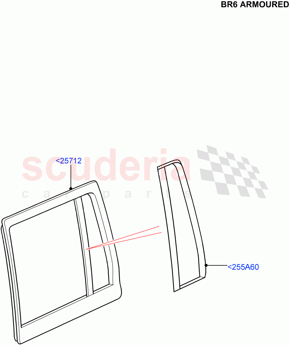 Rear Door Glass And Window Controls(With B6 Level Armouring)((V)FROMAA000001) of Land Rover Land Rover Discovery 4 (2010-2016) [5.0 OHC SGDI NA V8 Petrol]