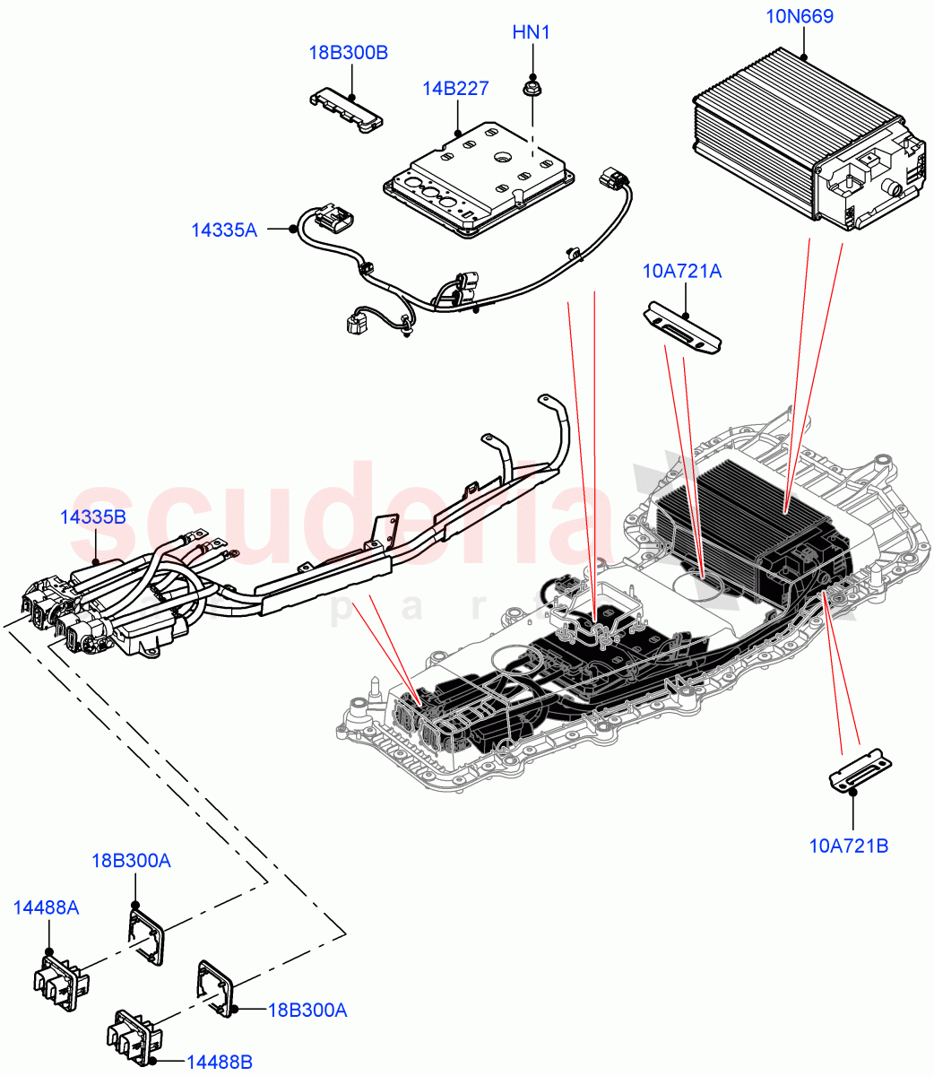 Hybrid Electrical Modules(MHEV Charging Cables and Fixings)(Changsu (China),Electric Engine Battery-MHEV) of Land Rover Land Rover Range Rover Evoque (2019+) [2.0 Turbo Diesel AJ21D4]