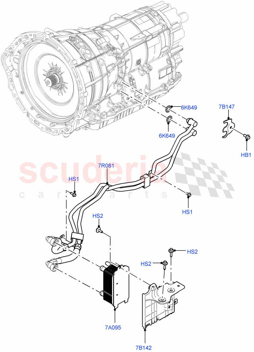 Transmission Cooling Systems(2.0L AJ200P Hi PHEV,8HP Gen3 Hybrid Trans,3.0L AJ20P6 Petrol PHEV)((V)FROMMA000001) of Land Rover Land Rover Range Rover Velar (2017+) [2.0 Turbo Diesel]