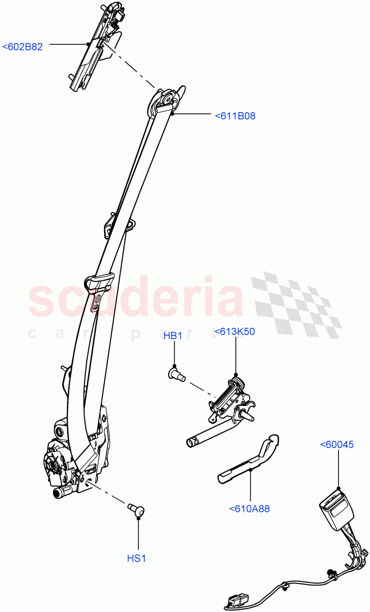 Front Seat Belts((V)FROMJA000001) of Land Rover Land Rover Range Rover (2012-2021) [5.0 OHC SGDI SC V8 Petrol]