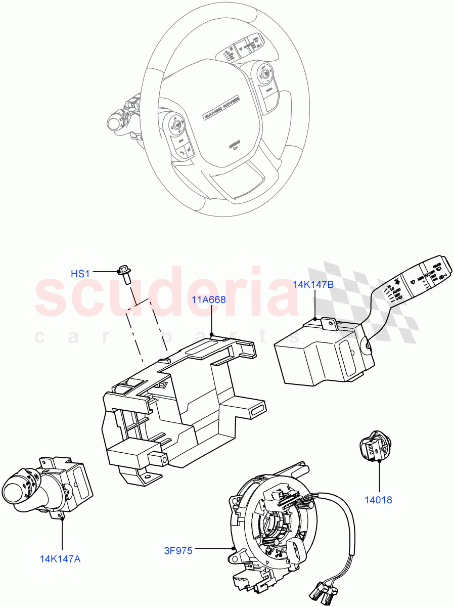 Switches(Steering Column) of Land Rover Land Rover Range Rover Sport (2014+) [3.0 DOHC GDI SC V6 Petrol]