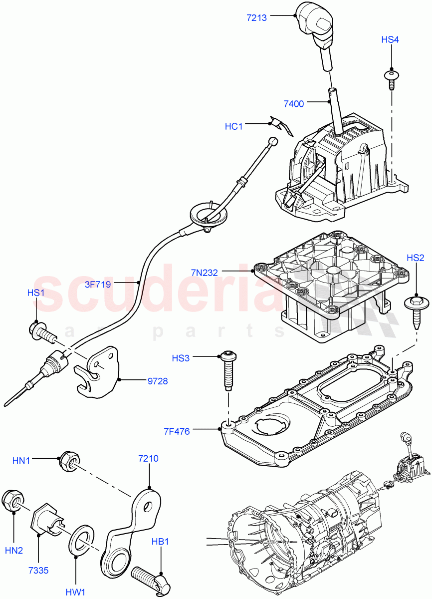 Gear Change-Automatic Transmission(Floor)(6 Speed Auto ZF 6HP26 Steptronic)((V)TO9A999999) of Land Rover Land Rover Range Rover Sport (2005-2009) [2.7 Diesel V6]