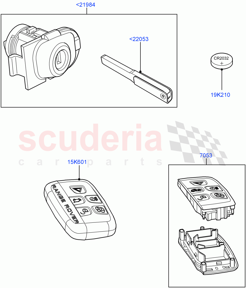 Vehicle Lock Sets And Repair Kits(Changsu (China))((V)FROMEG000001) of Land Rover Land Rover Range Rover Evoque (2012-2018) [2.0 Turbo Petrol AJ200P]