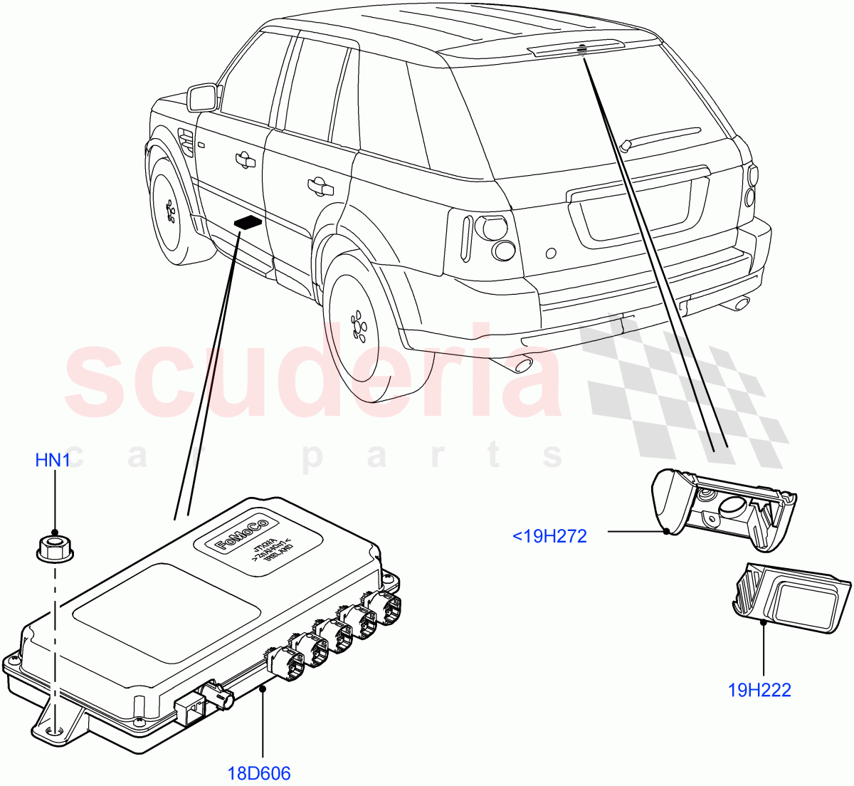 Camera Equipment(Rear)((V)FROMAA000001) of Land Rover Land Rover Range Rover Sport (2010-2013) [3.6 V8 32V DOHC EFI Diesel]