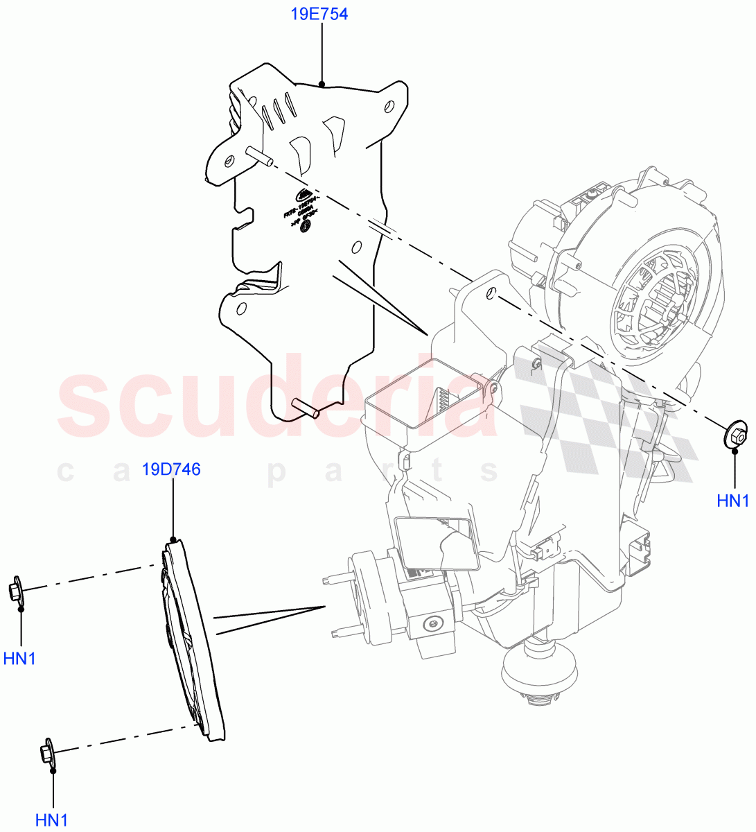 Heater/Air Cond.External Components (Auxiliary Unit) (Halewood (UK), Climate Control - Chiller Unit) of Land Rover Land Rover Discovery Sport (2015+) [2.2 Single Turbo Diesel]